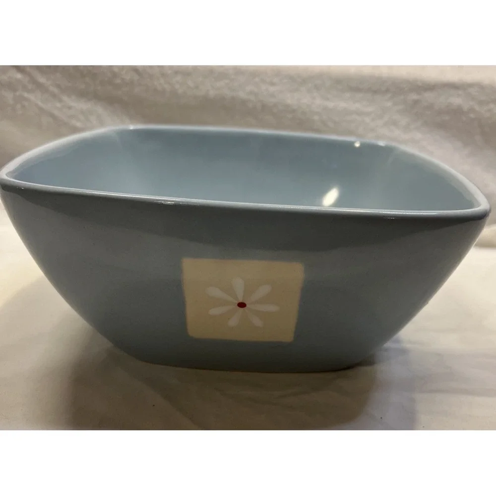 Pfalzgraff Dazee Sky Serving Bowl Blue Flower Square 8